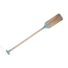 Turquoise Wall Decorations Romimex Decoration Turquoise Paddle 17 x 142 x 4 cm Wall Decor