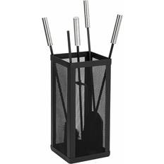 Svart Järn Eldstadsverktyg Set 16 x 50 x 16 cm