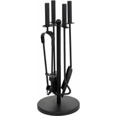 Cheap Fire Companion Sets Alexandra House Living Fireplace Utensils Black Iron 22 x 48 x 22 cm