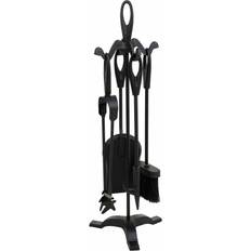 Fireplace Utensils Black Iron 19 x 61 x 19 cm