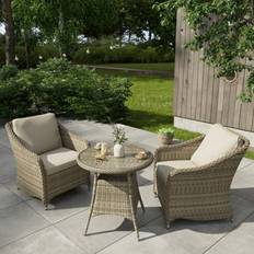 Hamilton Cappuccino Rattan Effect 2 Seater - One Size