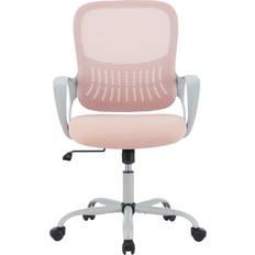 Office Chairs Sweetcrispy Managerial Executive Ergonomic Pink Office Chair 41.4"