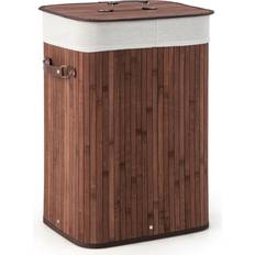 Hamper With Lid And Handles Rustic Brown
