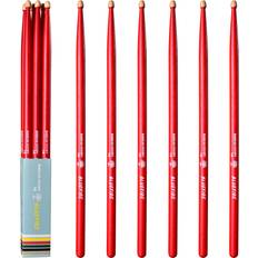 Red Drumsticks HUN American Hickory Drumstick Bluefire 5A (Red)