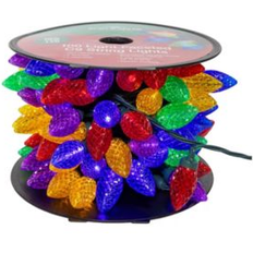 Led Faceted C9 Wire String Lights 50 Inches - Multicolored Christmas Tree Light