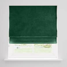 Dunelm Recycled Velour Bottle Green Roman Blind