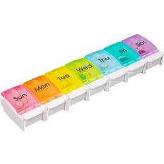 Medical Aids on sale Aidapt Weekly pill dispenser push button release medicine organiser tablets travel size
