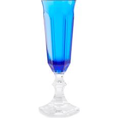 Turquoise Champagne Glasses Mario Luca Giusti Flute, Set of 6 - Turquoise Champagne Glass