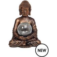 B&Q Garden & Outdoor Environment B&Q Solar Powered Colour Changing Led Lights Buddha Garden Ornament - One Size