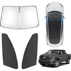 Ninja Sunshade Foldable Front Side Window Cover Double-Layer 210T Car 3pcs