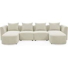 U-Sofas Simplie Fun 001F9AED Modular Beige Sofa 117"