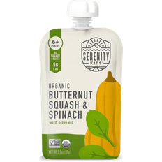 Organic Baby Food & Formulas Serenity Kids 6 Months + Organic Butternut & Spinach with Olive Oil 3.5oz 1