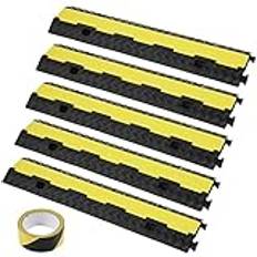 VEVOR 5 PCs Cable Protector Ramp 2 Channel 12000 lbs Load Wire Cable Cover Ramp