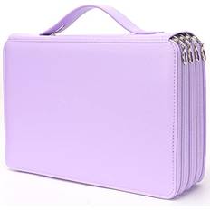 Purple Desktop Organizers Vomgomfom Colored Pencil Case - 200 Slots Deluxe PU Leather (Purple)