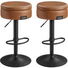 Vasagle Stools Vasagle 360° Swivel Bar Caramel Brown Seating Stool