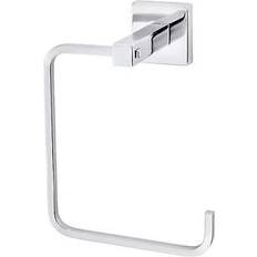 Towel Rings GoodHome Wall-Mounted Silver Effect Towel Ring 5259