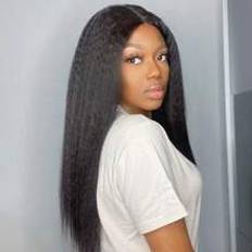 Real Hair Wigs Shein Short Bob Yaki Straight Wig 12/18/26 Inch Natural Black