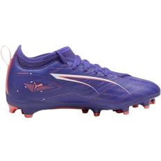 Puma Fotballsko Puma Youth Ultra 5 Match FG/AG - Lapis Lazuli/White/Sunset Glow