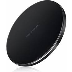 Chronus Wireless Charger 15W Output USB Type-C Port Ultra Thin Rapid Charging Pad for iPhone 15-11 Pro(Max)/XS/XR/X/8 AirPods Pro/3/2 Galaxy(Black)