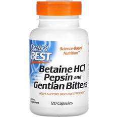 Doctor's Best Betaine HCl Pepsin & Gentian Effective Digestive Support 120 pcs