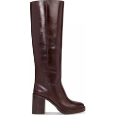 Platform - Women High Boots Vince Camuto Gibi Wide - Dark Mahogany