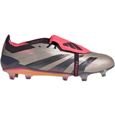 Adidas Predator Elite Fold-Over Tongue Firm Ground Cleats - Platinum Metallic/Aurora Black/Carbon