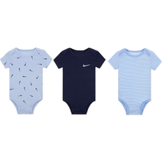 Nike 1-3M Children's Clothing Nike Baby Essentials Bodysuits 3-pack - Multi-Color/Cobalt Bliss (56M115-BG6)