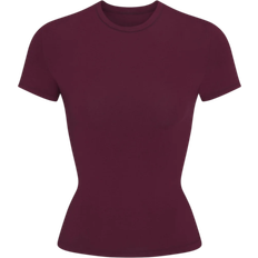 Elastane/Lycra/Spandex T-shirts SKIMS Cotton Jersey T-shirt - Deep Berry