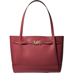 Michael Kors Reed Large Pebbled Leather Tote Bag - Dark Cherry