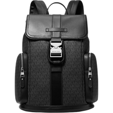 Michael Kors Schwarz Rucksäcke Michael Kors Hudson Signature Logo and Leather Cargo Backpack - Black