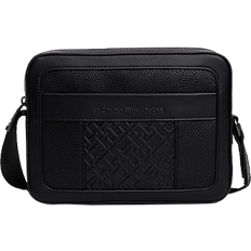 Tommy Hilfiger Herren Umhängetaschen Tommy Hilfiger Monogram Pebble Grain Reporter Bag - Black