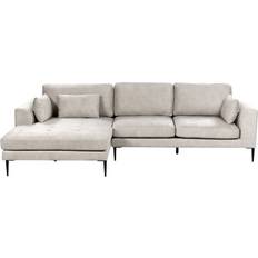 Sofá de Esquina Sofás Beliani Flam Light Grey Sofa 275cm 3 Seater