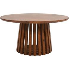 Slatted Round Warm Walnut