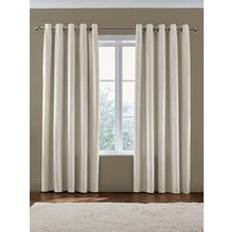 Kingsley Matt Velvet Eyelet Curtains - Cream