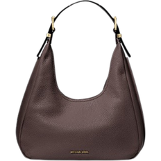 Michael Kors Nolita Small Pebbled Leather Hobo Shoulder Bag - Chocolate