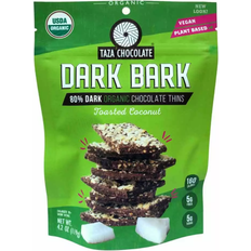 Taza Organic 80% Toasted Coconut Dark Bark 119g 1pack