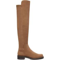 Coupe Large Bottes hautes Stuart Weitzman 5050 Bold Boot Sport Suede/Stretch Gabardine - Khaki