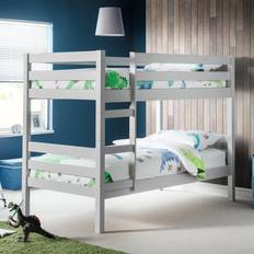 Mack + Milo Scoggins Single 3' Solid Wood Standard Dove Grey DE 90 x 190 cm Bunk Bed