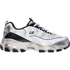 Skechers Silver Trainers Skechers D'Lites Vintage Vision W - White/Black/Silver