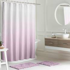 Creative Home Ideas Pink Bathroom Sets with Shower Curtain and Rugs 70" x 72" Lavender/White