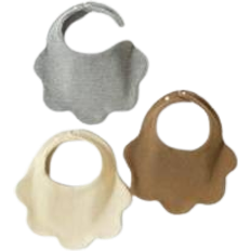 Barn- & Babytillbehör Shein 3pcs Baby Scallop Trim Decor Bib