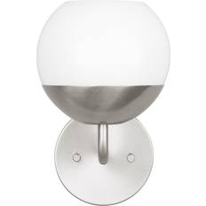 Alvin 10" Tall LED Bathroom Sconce with Frosted Glass Shade Brushed Nickel Bulbs Inc Wall Light