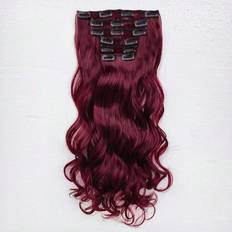 Shein Clip In Synthetic Hair Extensions Long Wavy Red Color