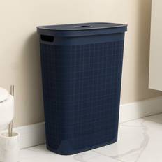 Addis Hessian 40L Slim Laundry Hamper Navy