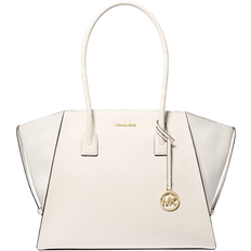 Michael Kors White Totes & Shopping Bags Michael Kors Avril Extra Large Leather and Suede Tote Bag - Lt Cream