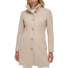 Calvin Klein Coats Calvin Klein Womens Petite Walker Coat, Created for Macys Red Beige Melange (PXXL)