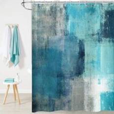 Turquoise Shower Curtains AlwaysH Always Turquoise Shower Curtain 180 x 180 Abstract Teal