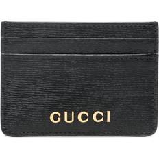 Gucci Card Cases Gucci Logo-Lettering Card Holder - Women - Black