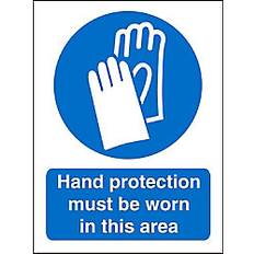 SECO Mandatory Sign Hand Protection Worn in This Area Vinyl 30 x 20 cm