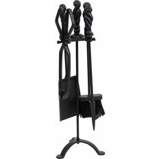 Fireplace Utensils Black Iron 18 x 60 x 18 cm